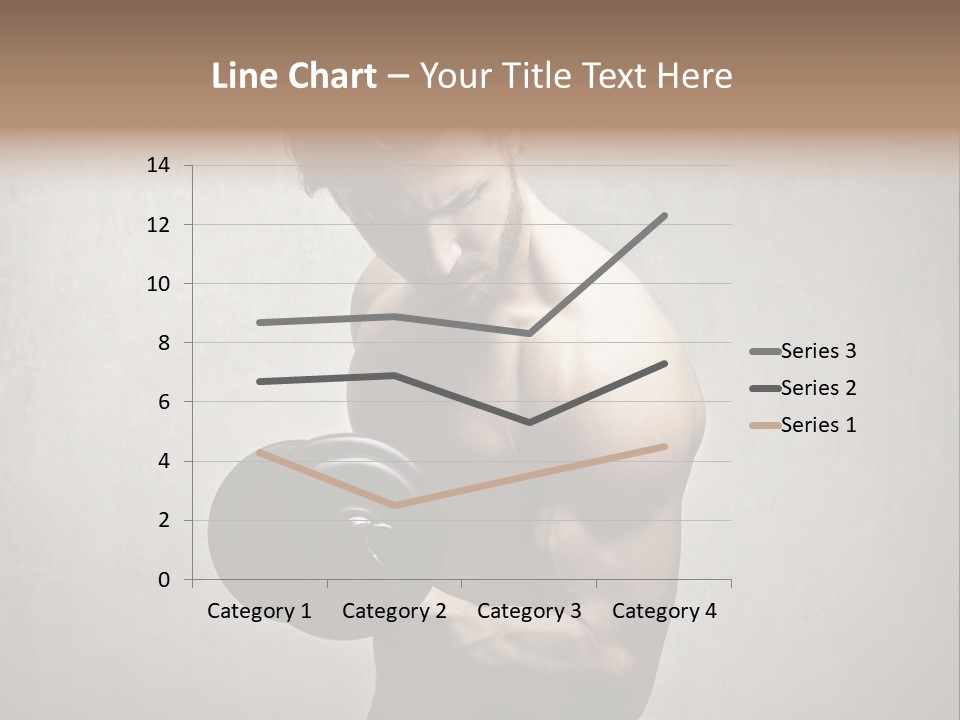 Man Boy Dumbbell PowerPoint Template