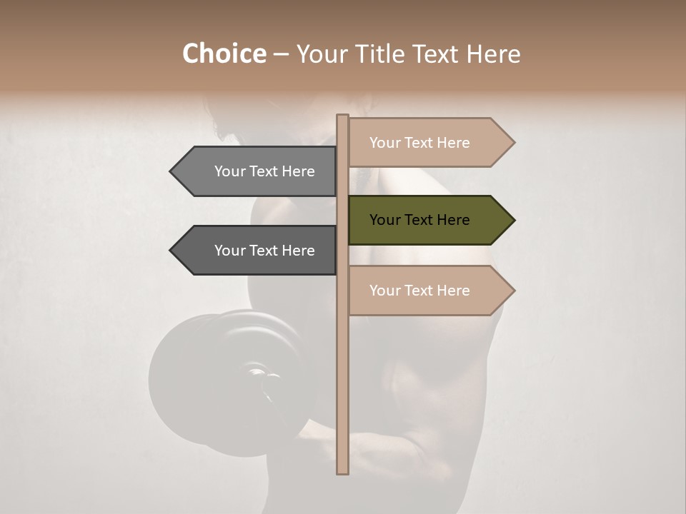 Man Boy Dumbbell PowerPoint Template