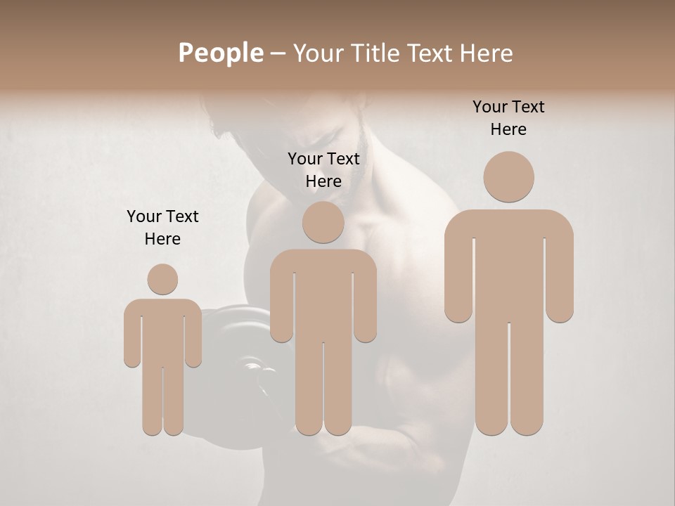 Man Boy Dumbbell PowerPoint Template