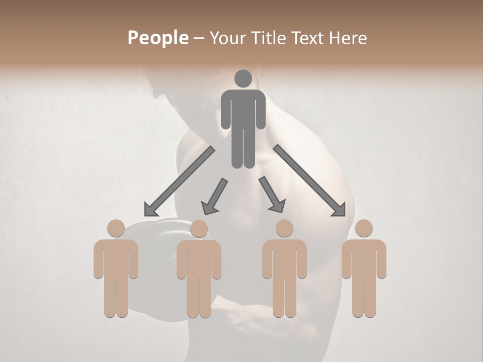 Man Boy Dumbbell PowerPoint Template