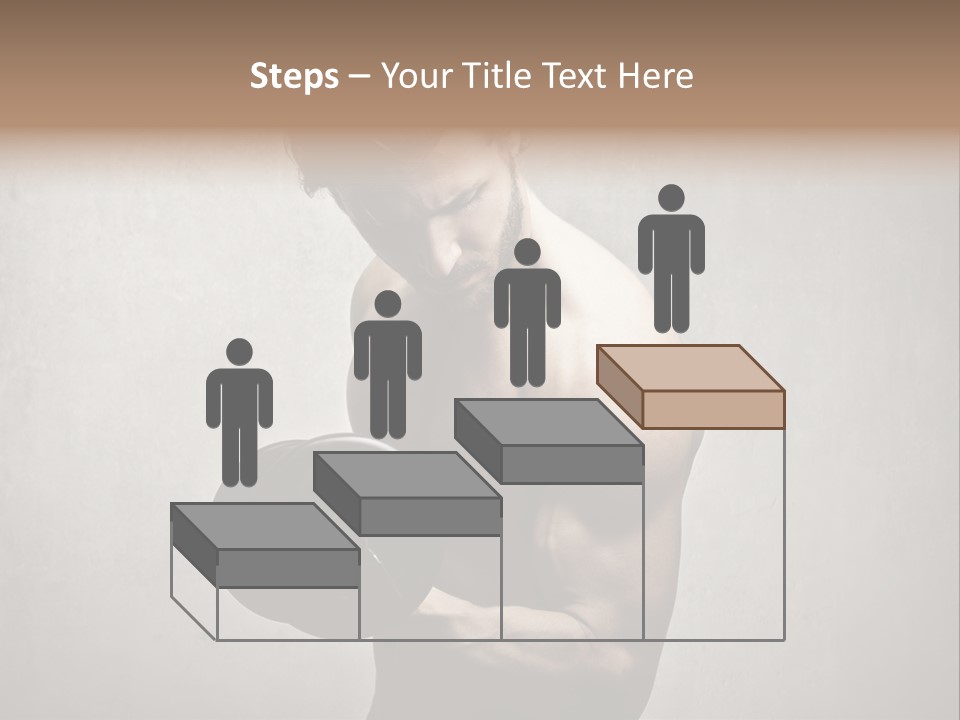 Man Boy Dumbbell PowerPoint Template