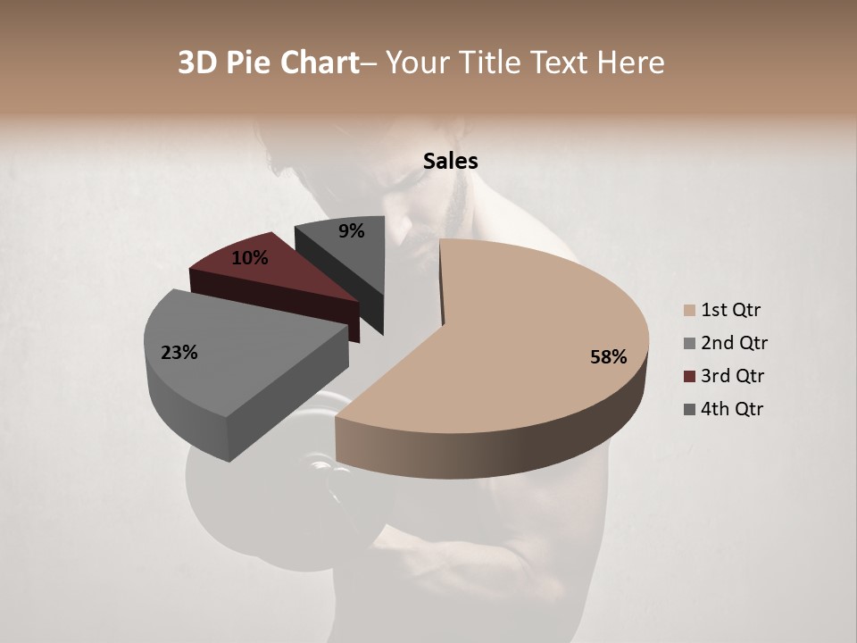 Man Boy Dumbbell PowerPoint Template