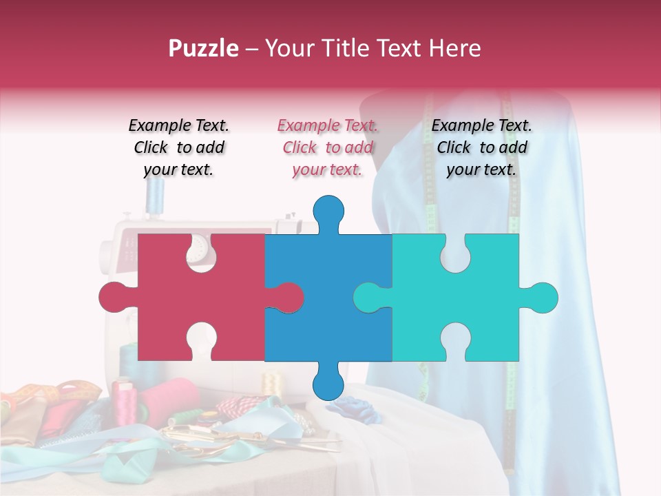 Multi Colour Dress Spool PowerPoint Template