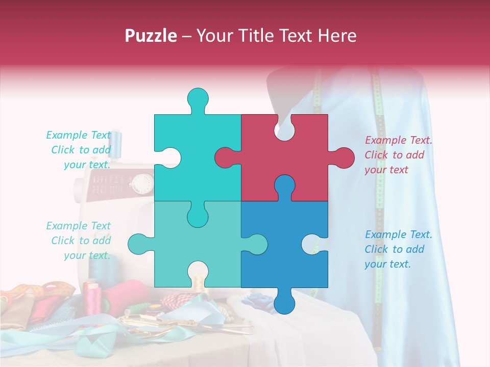 Multi Colour Dress Spool PowerPoint Template