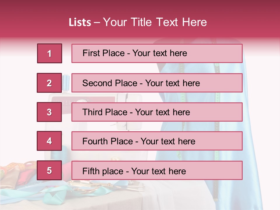 Multi Colour Dress Spool PowerPoint Template