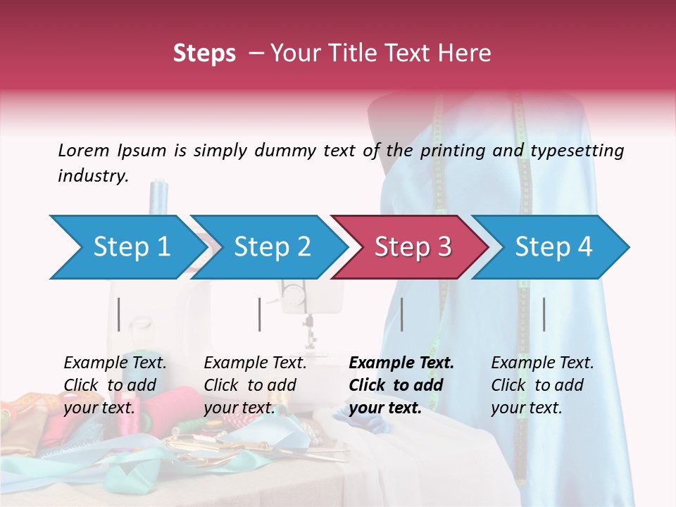 Multi Colour Dress Spool PowerPoint Template