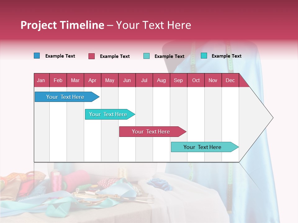 Multi Colour Dress Spool PowerPoint Template