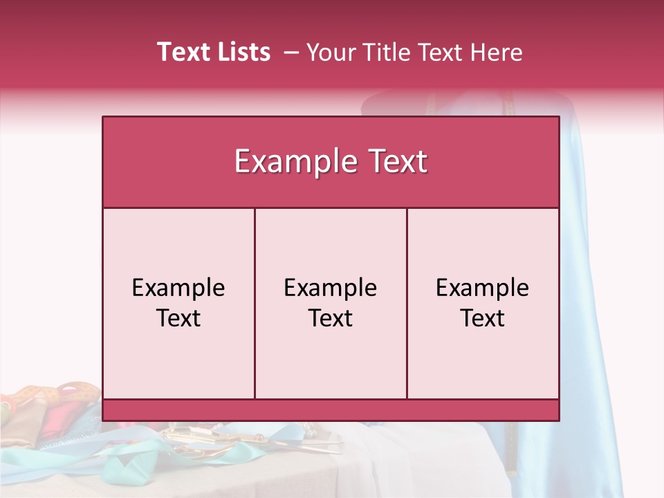 Multi Colour Dress Spool PowerPoint Template