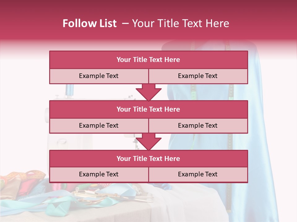 Multi Colour Dress Spool PowerPoint Template