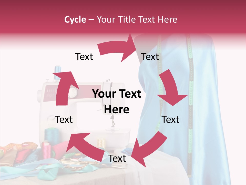 Multi Colour Dress Spool PowerPoint Template