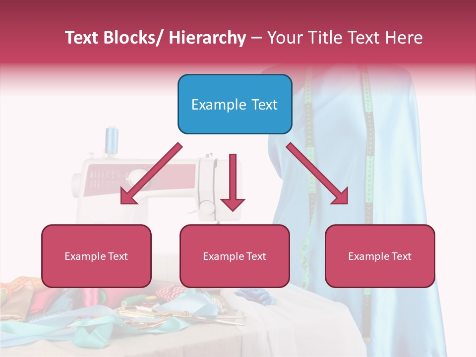 Multi Colour Dress Spool PowerPoint Template