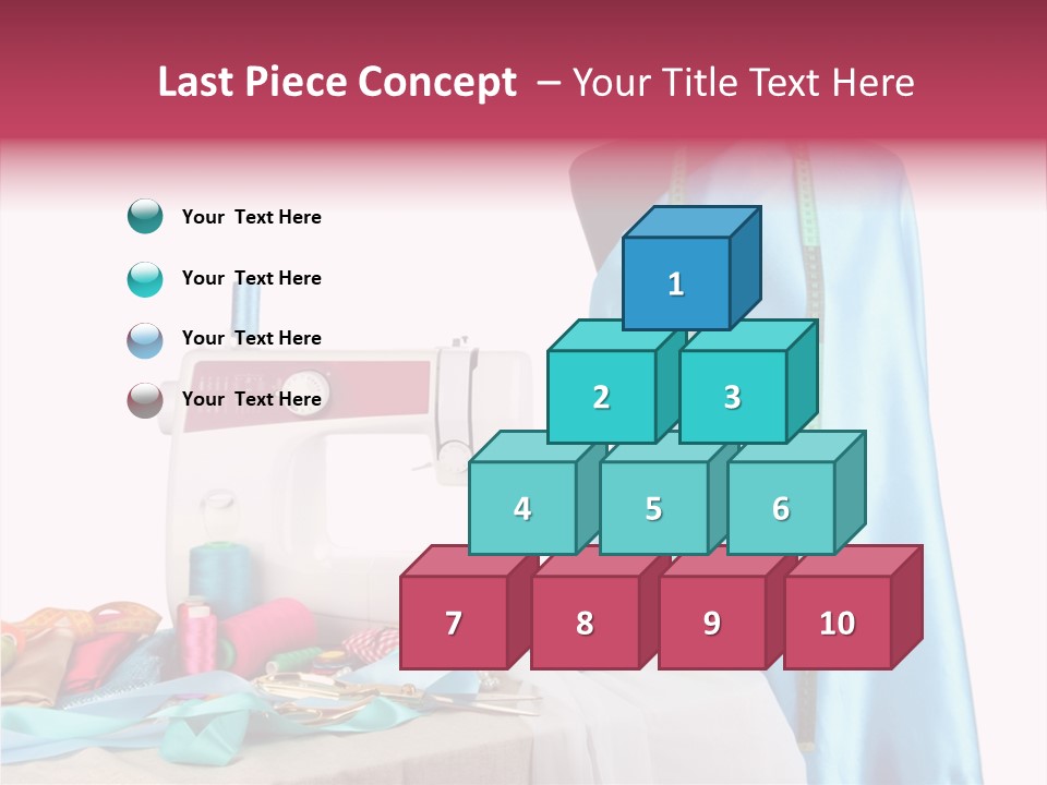 Multi Colour Dress Spool PowerPoint Template