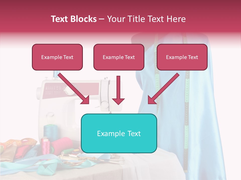 Multi Colour Dress Spool PowerPoint Template