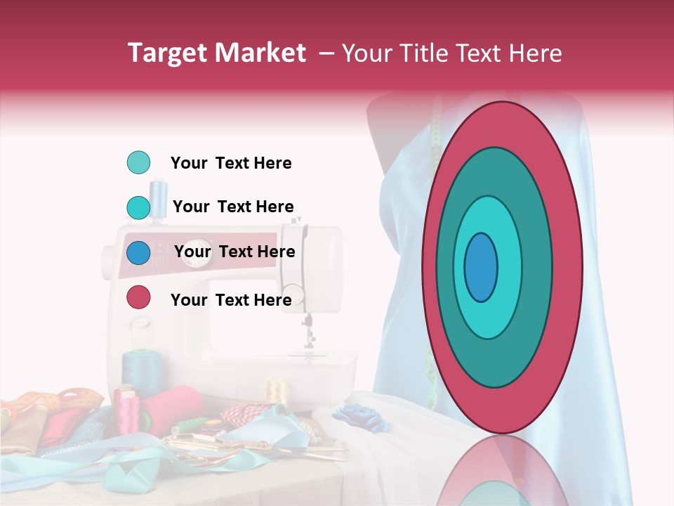 Multi Colour Dress Spool PowerPoint Template
