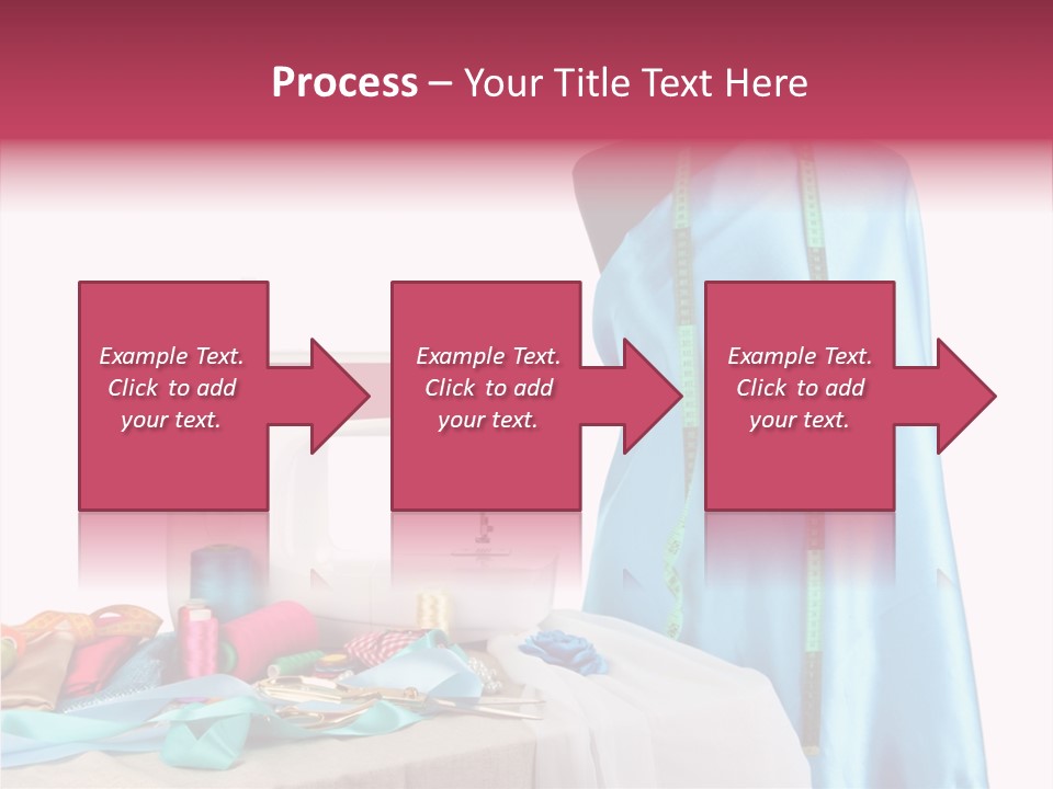 Multi Colour Dress Spool PowerPoint Template