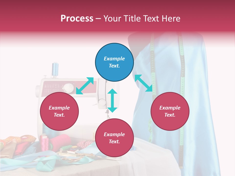 Multi Colour Dress Spool PowerPoint Template