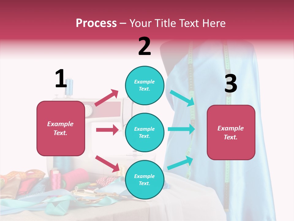 Multi Colour Dress Spool PowerPoint Template