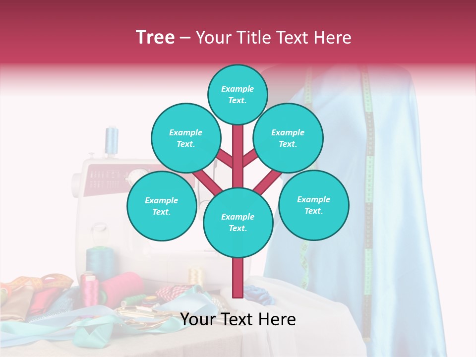 Multi Colour Dress Spool PowerPoint Template