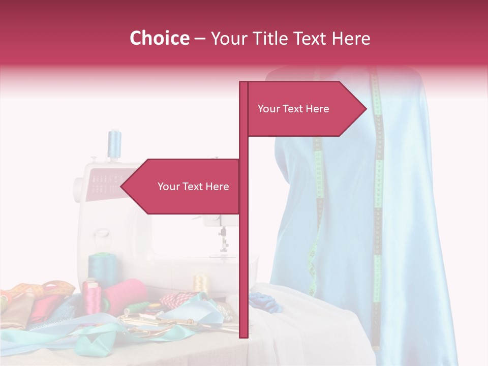 Multi Colour Dress Spool PowerPoint Template