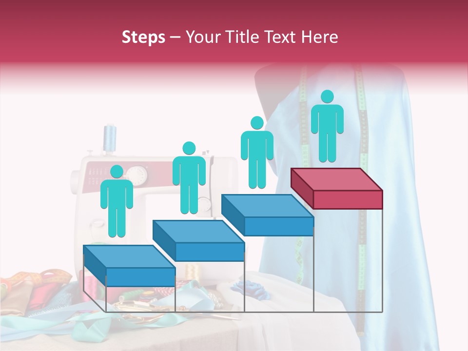 Multi Colour Dress Spool PowerPoint Template