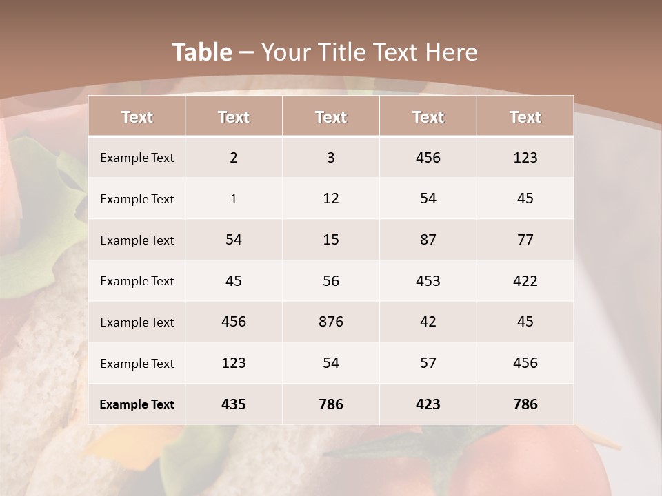 Vegetarian Breakfast Cuisine PowerPoint Template