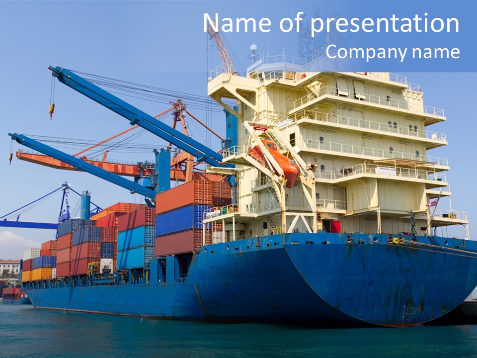 Industry Freight Freighter PowerPoint Template