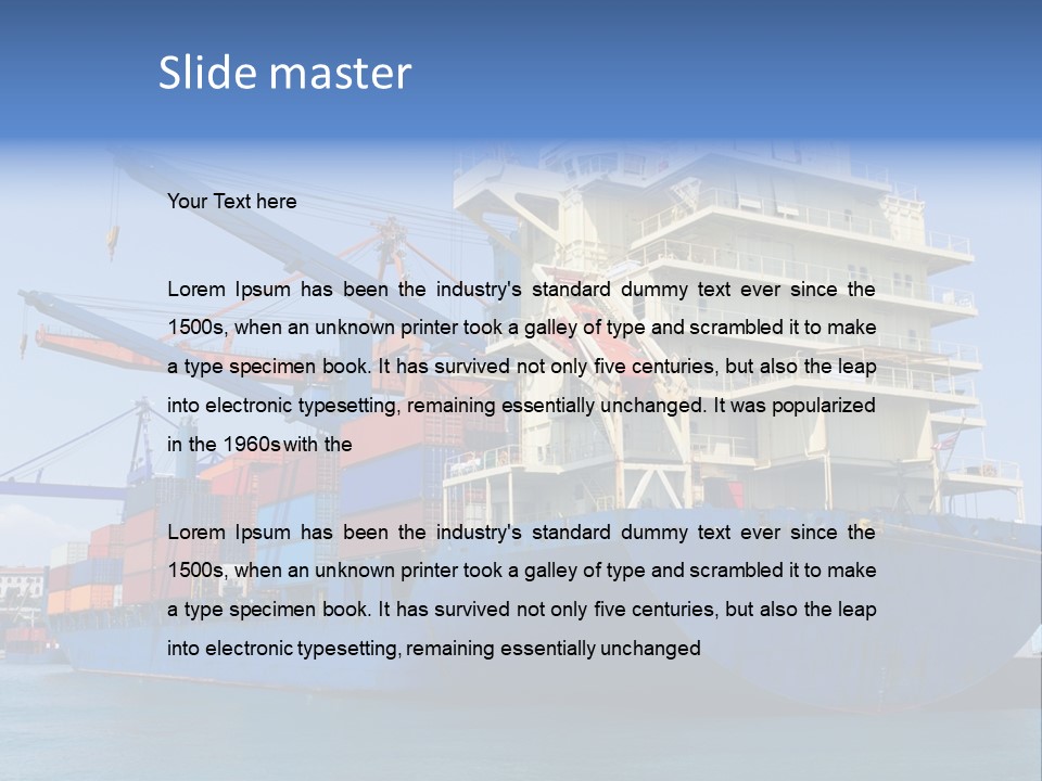 Industry Freight Freighter PowerPoint Template