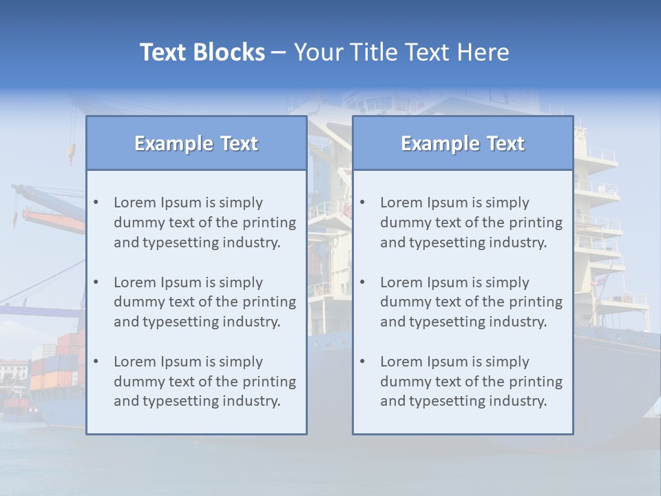 Industry Freight Freighter PowerPoint Template