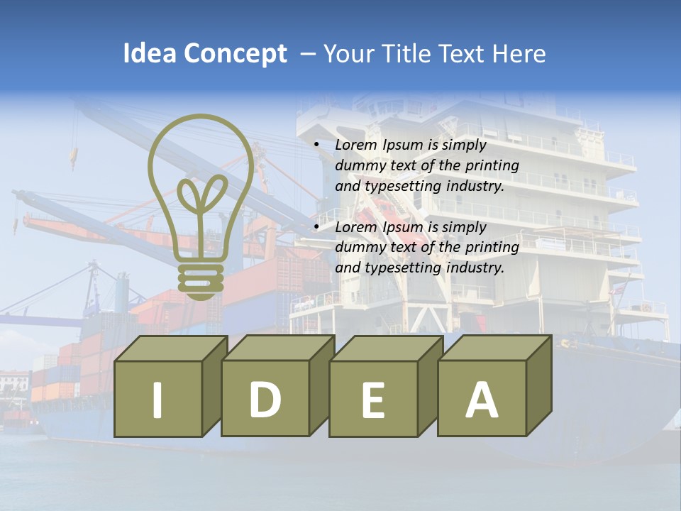 Industry Freight Freighter PowerPoint Template