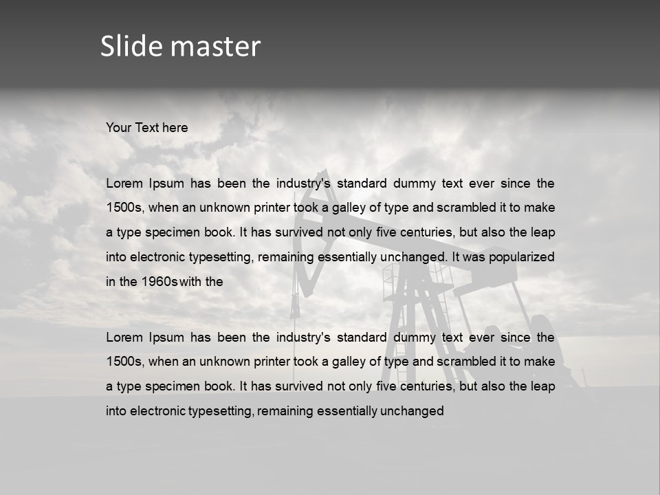 Machinery Diesel Tar PowerPoint Template