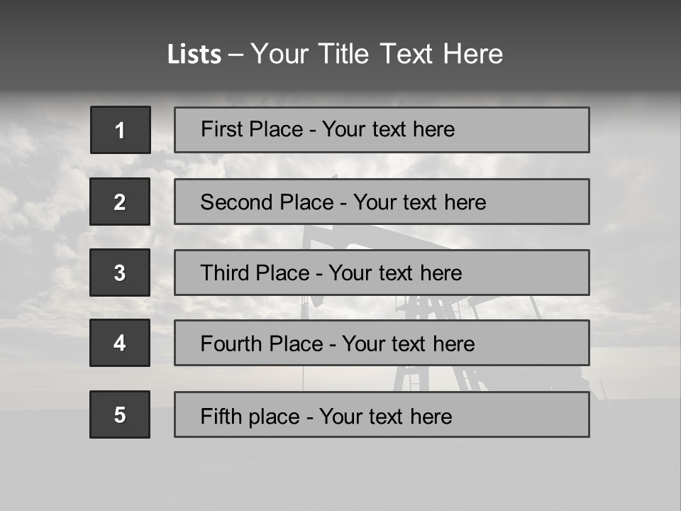 Machinery Diesel Tar PowerPoint Template