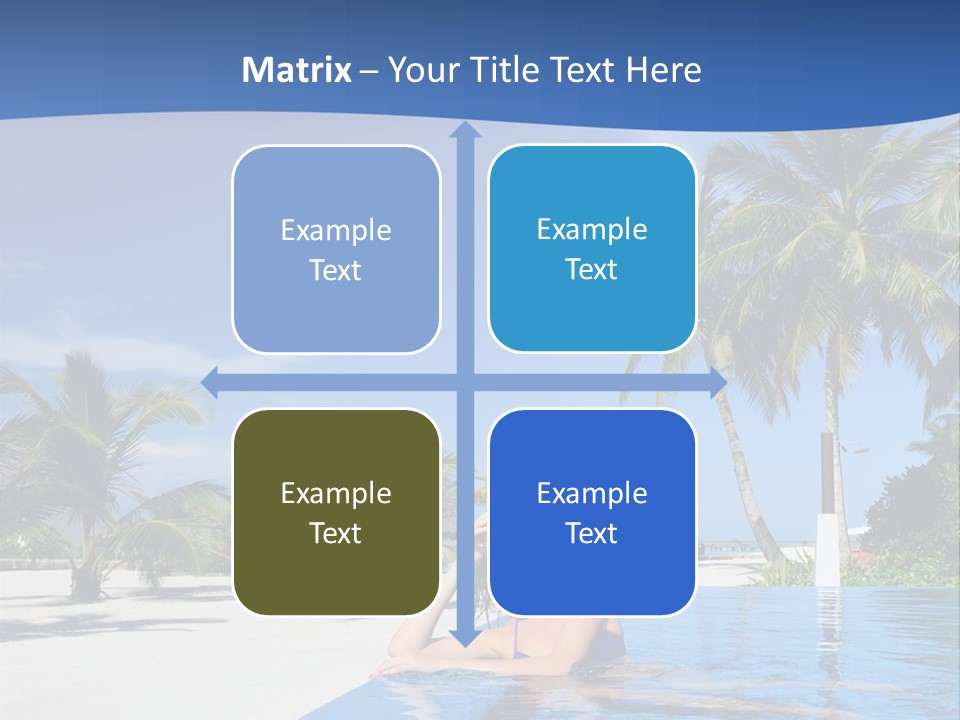 Sunbath Blue Poolside PowerPoint Template