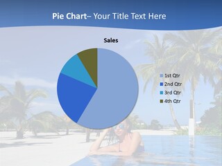 Sunbath Blue Poolside PowerPoint Template