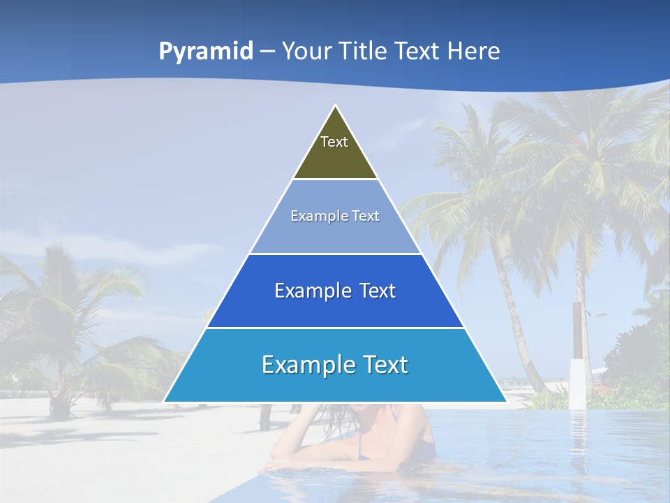 Sunbath Blue Poolside PowerPoint Template
