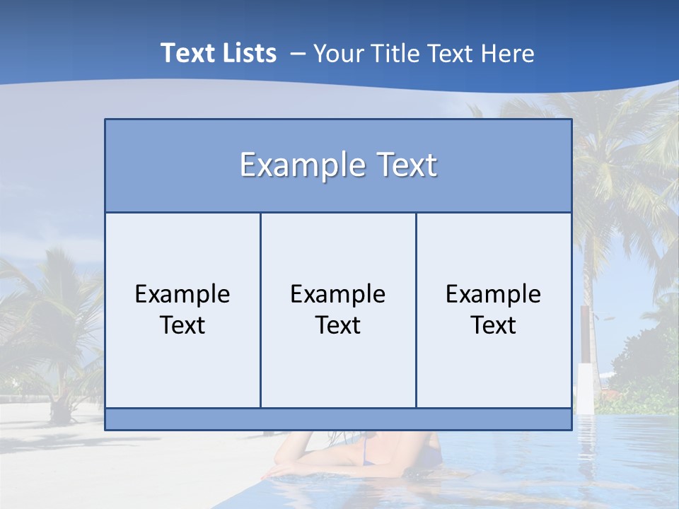 Sunbath Blue Poolside PowerPoint Template