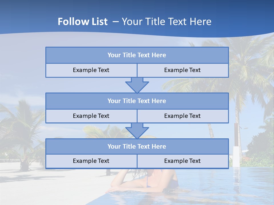 Sunbath Blue Poolside PowerPoint Template
