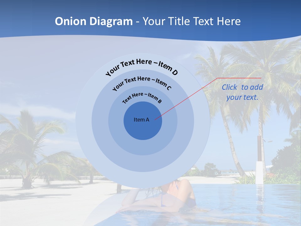 Sunbath Blue Poolside PowerPoint Template