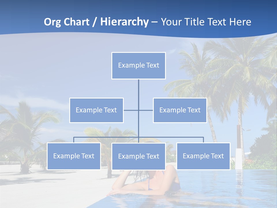 Sunbath Blue Poolside PowerPoint Template