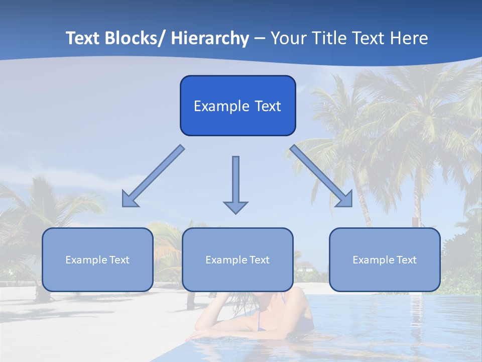 Sunbath Blue Poolside PowerPoint Template