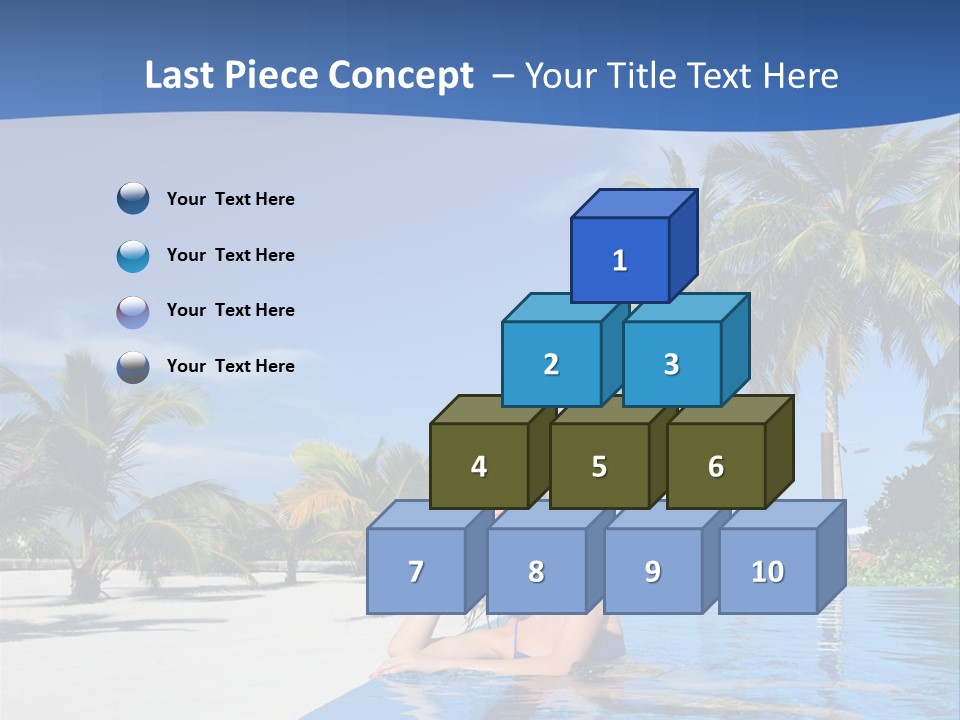 Sunbath Blue Poolside PowerPoint Template