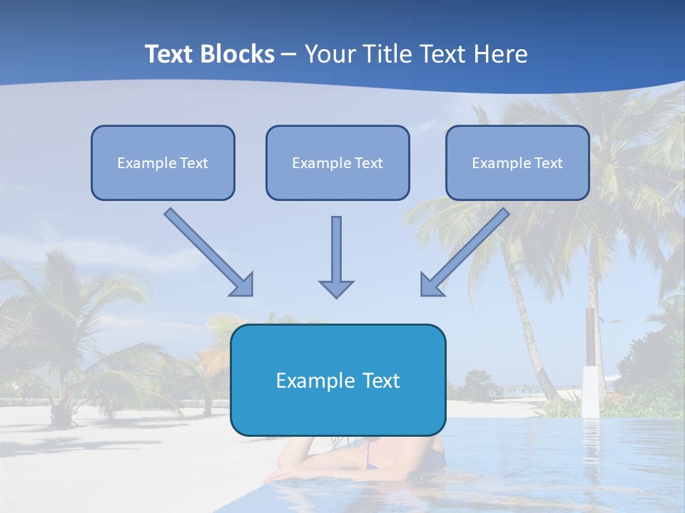 Sunbath Blue Poolside PowerPoint Template
