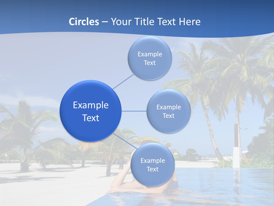 Sunbath Blue Poolside PowerPoint Template