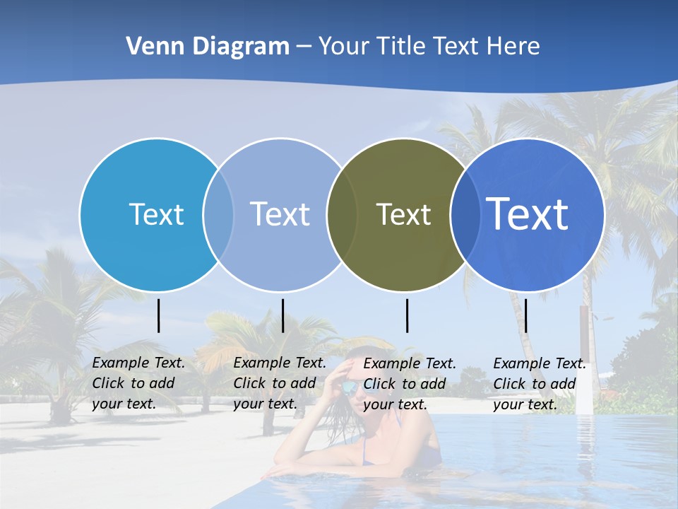 Sunbath Blue Poolside PowerPoint Template