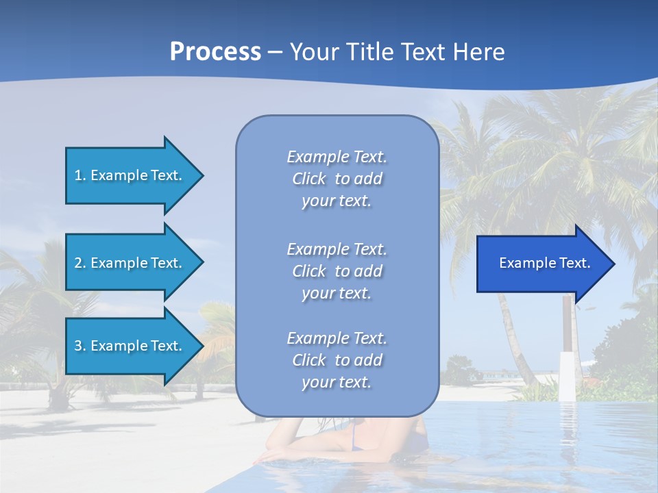 Sunbath Blue Poolside PowerPoint Template