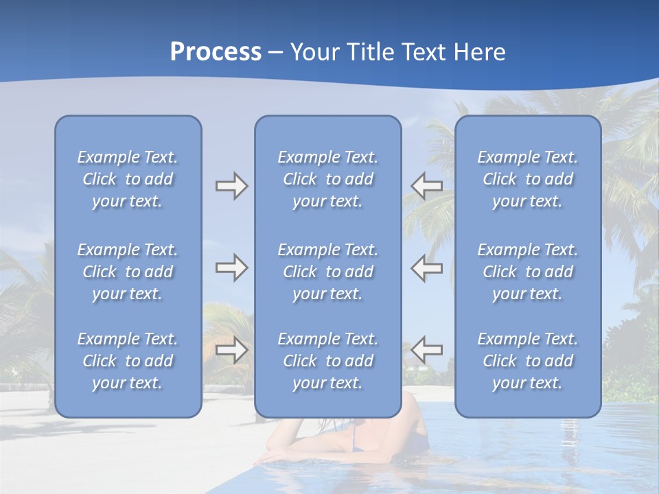 Sunbath Blue Poolside PowerPoint Template