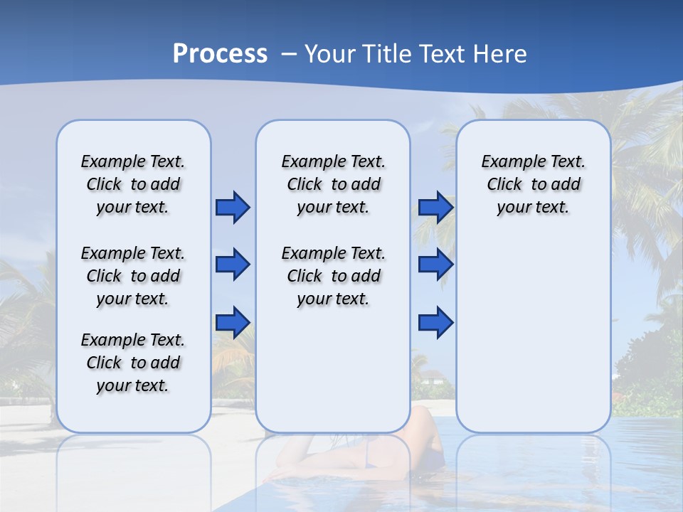 Sunbath Blue Poolside PowerPoint Template