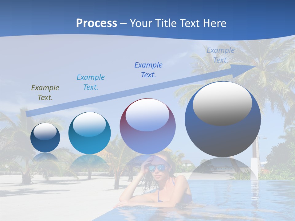 Sunbath Blue Poolside PowerPoint Template