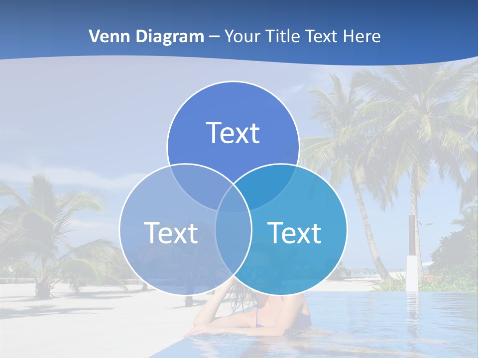 Sunbath Blue Poolside PowerPoint Template