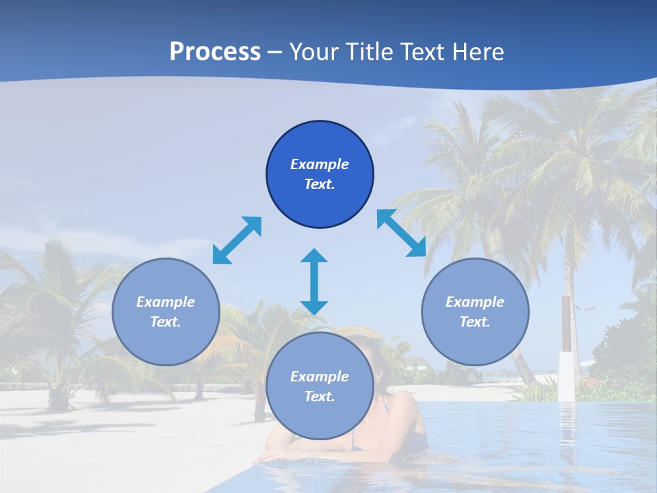 Sunbath Blue Poolside PowerPoint Template