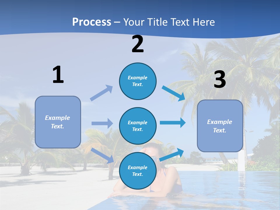 Sunbath Blue Poolside PowerPoint Template